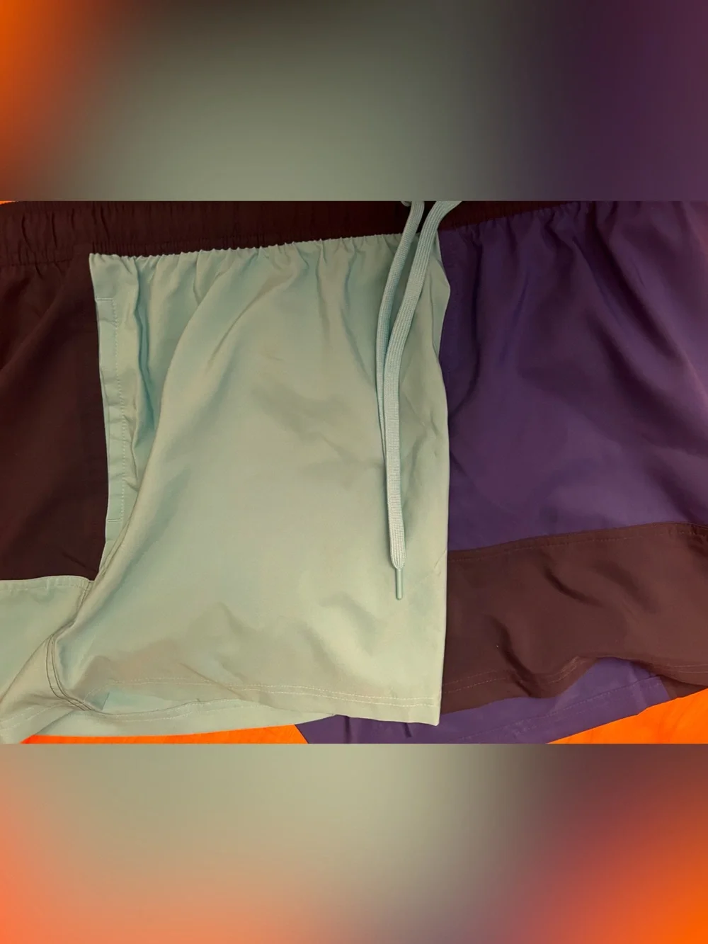 Adidas men’s XL swim trunks with pockets and inside liner multicolor new